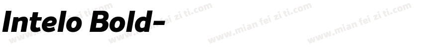 Intelo Bold字体转换